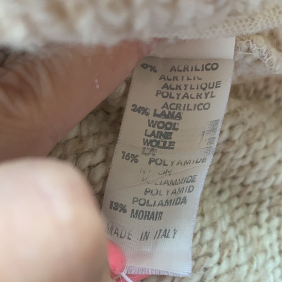 MonnaLisa Wool Knit Bimba Velvet Floral Keyhole Sweater sz 24 months - Picture 5 of 7